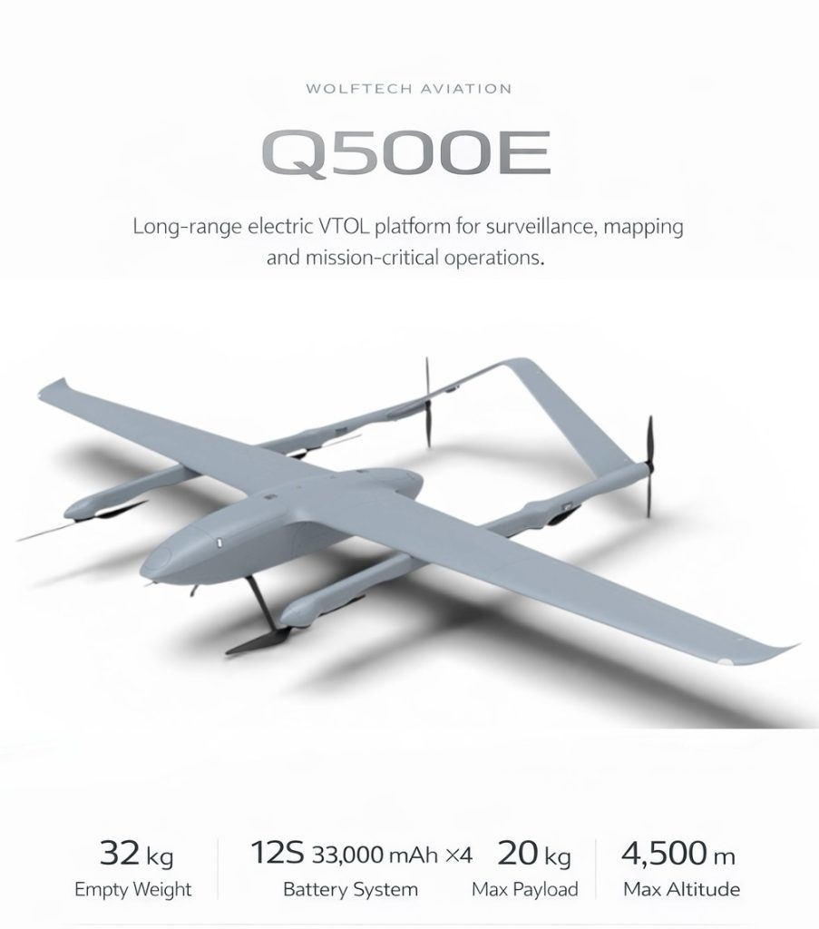 Q500E – Electric Heavy-Lift VTOL 1